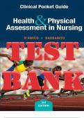 Clinical Pocket Guide for Health & Physical Assessment in Nursing 3rd Edition  TEST BANK