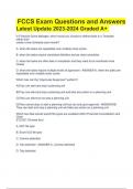 FCCS Exam Questions With Answers Latest Update 2024 (Graded A+)
