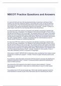 NBCOT Practice Questions and Answers