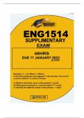 ENG1514 SUP EXAM DUE 17JANUARY 2024