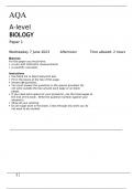 AQA   A-level BIOLOGY Paper 1  June 2023