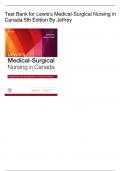 Test Bank for Lewis's Medical-Surgical Nursing in  Canada 5th Edition By Jeffrey