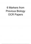 6 markers For OCR A Biology