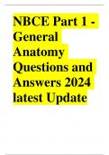 NBCE Part 1 - General Anatomy Questions And Answers 2024 Graded A+