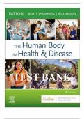 Test Bank For The Human Body in Health and Disease 8th Edition By Kevin T. Patton, Frank Bell, Terry Thompson, Peggie Williamson ISBN:9780323734141 Chapter 1-25 | Complete Guide A+