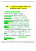 LMR Georgette’s PMHNP Certification Exam 