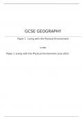 AQA        GCSE GEOGRAPHY Paper 1	Living with the Physical Environment  June 2023