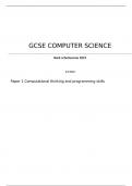 AQA     GCSE COMPUTER SCIENCE 8525/1A, 8525/1B, 8525/1C Paper 1 Computational thinking and programming skills Mark scheme June 2023