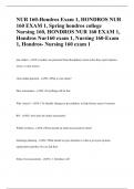NUR 160-Hondros Exam 1| HONDROS NUR 160 EXAM 1|Spring hondros college Nursing 160| HONDROS NUR 160 EXAM 1| Hondros Nur160 exam 1| Nursing 160-Exam 1|Hondros- Nursing 160 exam 1