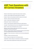ASP Test Questions with All Correct Answers