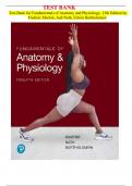 TEST BANK Fundamentals of Anatomy and Physiology, 12th Edition by Frederic Martini; Judi Nath; Edwin Bartholomew| 2024  Study Resources Stuvia	