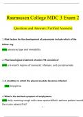Rasmussen College MDC 3 Exam 2 Questions and Answers (2024 / 2025) (Verified Answers)