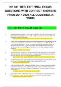NR 341 HESI EXIT FINAL EXAMS QUESTIONS WITH CORRECT ANSWERS FROM 2017-2020 ALL COMBINED.(A