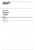 AQA A-LEVEL BIOLOGY PAPER 1 2023 - MARK SCHEME
