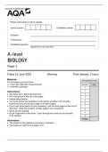 AQA A-LEVEL BIOLOGY PAPER 2 2023 - QUESTION PAPER
