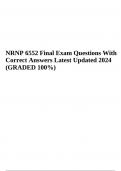 NRNP 6552 / NURS 6552 Women's Health Final Exam Questions With Correct Answers Latest Updated 2024 (GRADED 100%)
