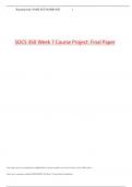 SOCS 350 Week 7 Course Project: Final Paper - Download To Get An A+