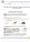 BIOL MISC Student Exploration: Cladograms Gizmos with all the correct answers