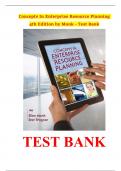 Concepts In Enterprise Resource Planning 4th Edition by Monk - Test Bank