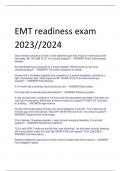 UPDATED EMT readiness exam 2023//2024