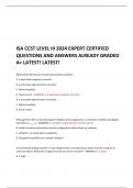 ISA CCST LEVEL III 2024 EXPERT CERTIFIED QUESTIONS AND ANSWERS ALREADY GRADED A+ LATEST! LATEST! 