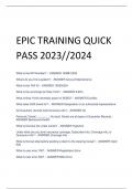 UPDATED LATEST EPIC TRAINING QUICK PASS 2024