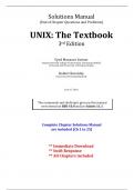 Solutions for UNIX, The Textbook, 3rd Edition Sarwar (All Chapters included)