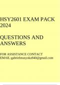 HSY2601 Exam pack 2024(Questions and answers)