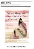 Test Bank For Perry's Maternal Child Nursing Care in Canada 3rd Edition by Lisa Keenan-Lindsay, Cheryl A Sams||ISBN NO:10,X||ISBN NO:13,978-9||All Chapters||Complete Guide A+.