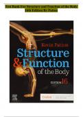  Structure and Function of the Body 16th Edition By Patton Test Bank