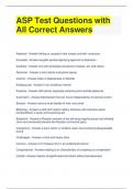 ASP Test Questions with All Correct Answers 