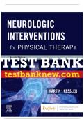 Test Bank For Neurologic Interventions For Physical Therapy, 4th - 2024 All Chapters - 9780323661751