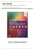 Test Bank For Robbins & Kumar Basic Pathology 11th Edition by Vinay Kumar, Abul K. Abbas, Jon C. Aster||ISBN NO:10,0323790186||ISBN NO:13,978-0323790185||All Chapters||Complete Guide A+