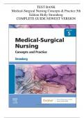 Medical-Surgical Nursing Concepts & Practice 5th Edition by Holly Stromberg  TEST BANK