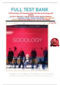 FULL TEST BANK FOR Sociology, 8TH Canadian Edition Plus My Lab Sociology with Pearson by John J. Macionis, Linda M. Gerber Latest Update Graded A+      