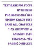  Focus on Nursing Pharmacology 8th Edition & Rationals All ChapterS| A+ ULTIMATE GUIDE