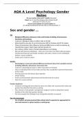 A* AQA A Level Psychology Gender Summary Notes 