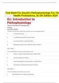 TEST BANK FOR GOULD’S PATHOPHYSIOLOGY FOR THE HEALTH PROFESSIONS, 5E 5TH EDITION 2024|QUESTIONS AND CORRECT ANSWERS|A+ GUARANTEED 2024 