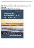 SOLUTION MANUAL FOR Business Mathematics In  Canada  11th Edition By F. Ernest Jerome   CHAPTER 1 Review and Applications of Basic Mathematics  Appendix 1A: The Texas Instruments BA II PLUS  CHAPTER 2 Review and Applications of Algebra  CHAPTER 3 Percent 