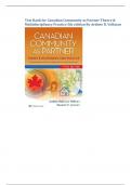 Test Bank for Canadian Community as Partner Theory & Multidisciplinary Practice 5th edition By Ardene R. Vollman