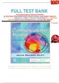 FULL TEST BANK For Communication in Nursing 9th Edition by Julia Balzer Riley RN MN AHN-BC REACE (Author) Latest Update Graded A+      