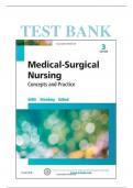 Test Bank for Medical-Surgical Nursing: Concepts & Practice 3rd Edition by Susan C. deWit  ISBN:9780323243780|Complete Guide A+