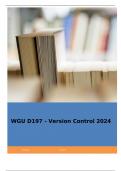      WGU D197 - Version Control 2024