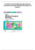 Test Bank for Dewits Medical Surgical Nursing Concepts and Practice 4th Edition Stromberg,  Chapters 1-49