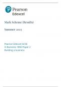 GCSE EDEXCEL June 2023 Business Paper 2 Including Mark Scheme