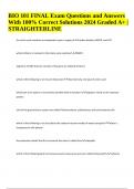 BIO 101 FINAL Exam Questions and Answers With 100% Correct Solutions 2024 Graded A+ STRAIGHTERLINE
