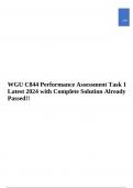 WGU C844 Performance Assessment Task 1 Latest 2024 with Complete Solution Already Passed!!