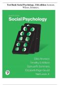 Test Bank Social Psychology, 11th edition Aronson, Wilson, Sommer