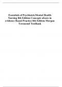 Essentials of Phychiatric Mental Health Nursing 8th edition Morgan townsend