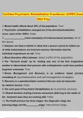 Certified Psychiatric Rehabilitation Practitioner (CPRP) Exam 2024 Prep